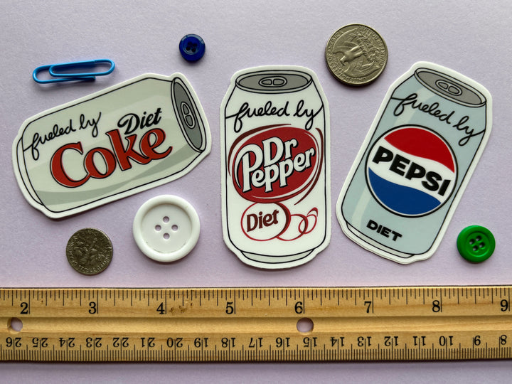 Diet Cola Sticker Pack (Three Stickers)