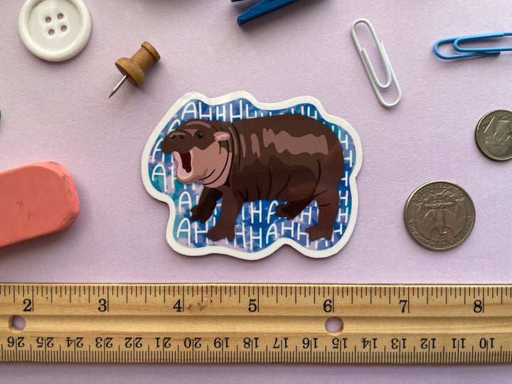 Screaming Pygmy Hippo Magnet