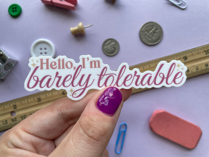 Barely Tolerable Sticker (Pride and Prejudice)