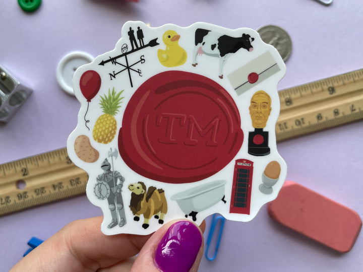 Taskmaster Seal Collage Sticker