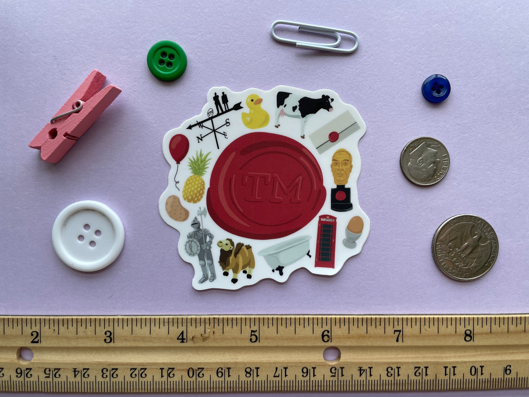 Taskmaster Seal Collage Sticker
