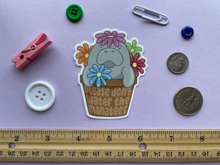 Please Don't Water the Manatees Sticker