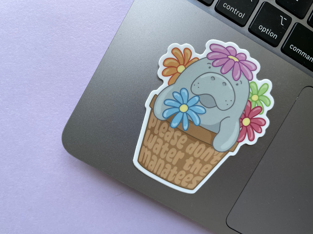 Please Don't Water the Manatees Sticker