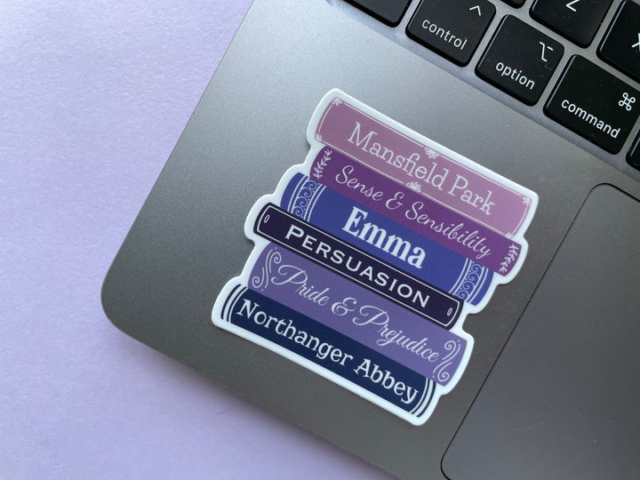 Jane Austen Book Spines Sticker