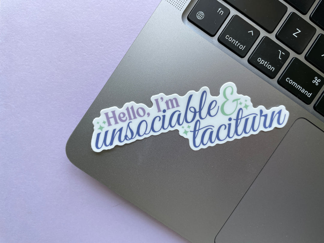 Unsociable and Taciturn Sticker (Pride and Prejudice)