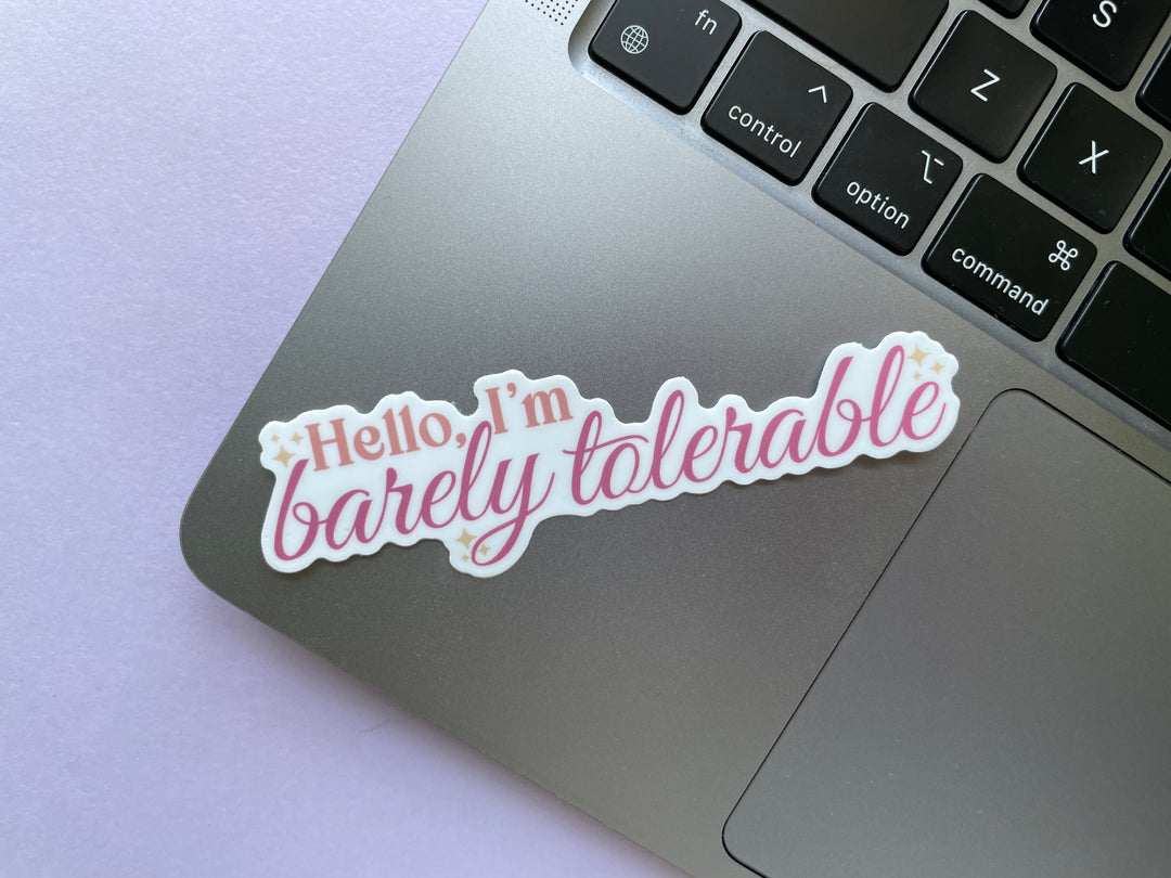 Barely Tolerable Sticker (Pride and Prejudice)