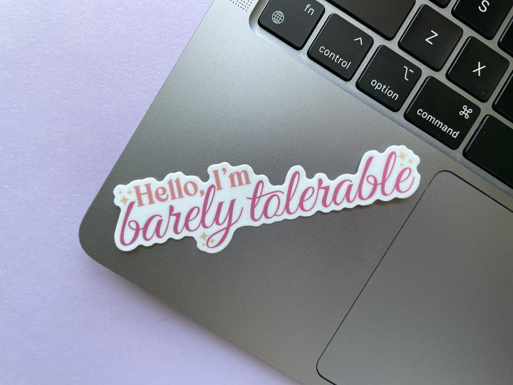 Barely Tolerable Sticker (Pride and Prejudice)