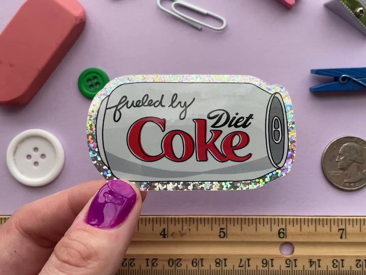 Special Edition GLITTER Fueled by Diet Coke Sticker